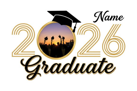 2026 Graduate Photo SVG: Graphics for T-Shirt Designs