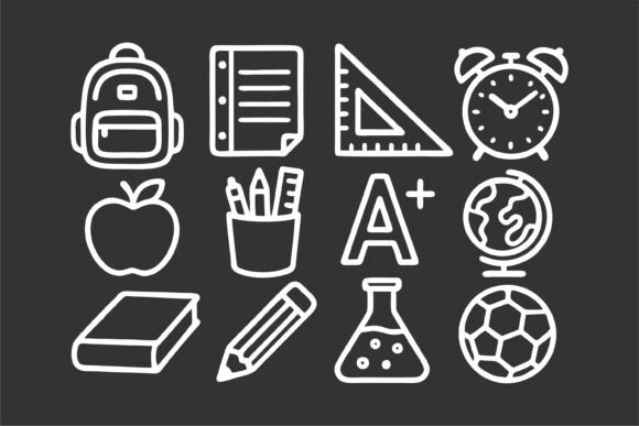 Collection of Educational and School Graphics and Icons