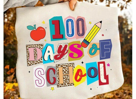 Coquette 100 Days of School Png, Teacher Graphics