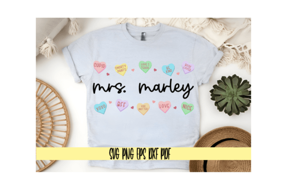Custom Teacher Valentine Candy Hearts Graphics