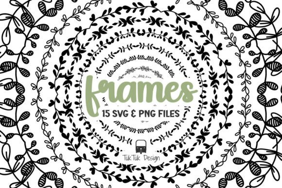 Flora Circle Border Frames Svg Png
