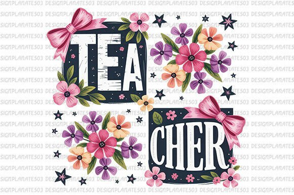 Floral Teacher Png, Teacher Life Png