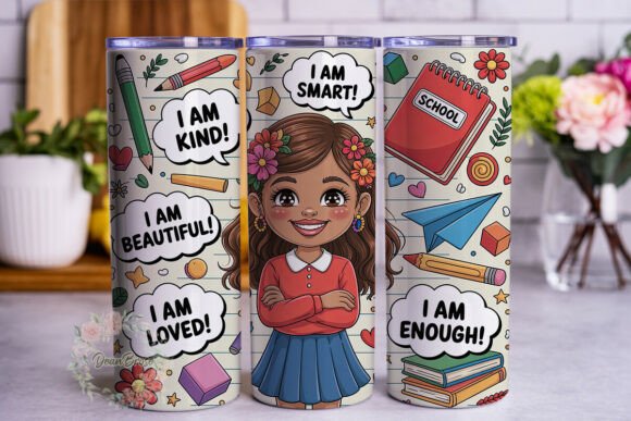 Girl Empowerment School 20oz Tumbler Wra Graphics