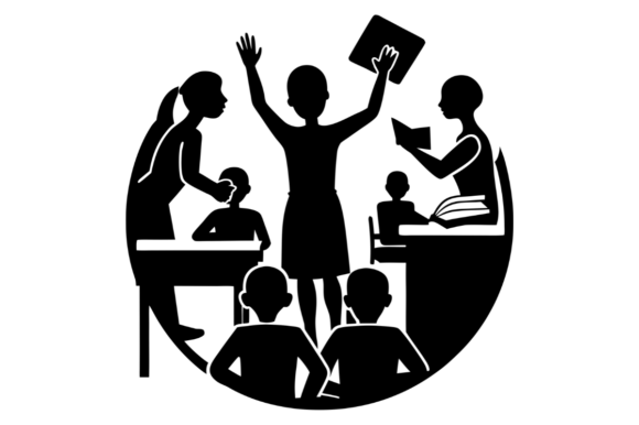 Lively Classroom Scene with Teacher