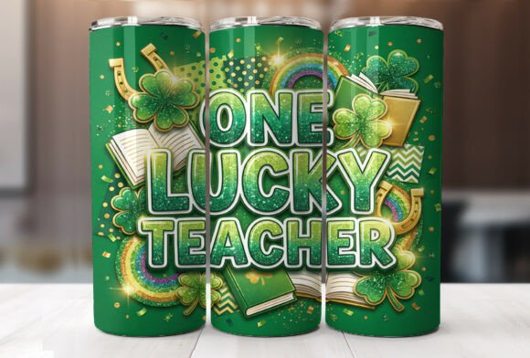 Lucky Teacher St. Patrick’s Day Tumbler Wrap: A Polished Graphic for Seasonal Campaigns