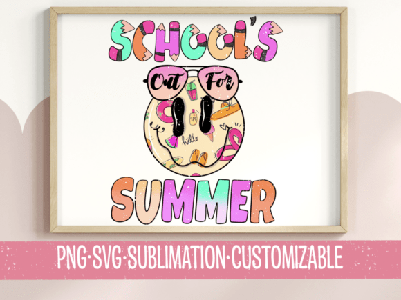 Schools Out for Summer Emoji SVG PNG: A Playful Graphic Asset for T-Shirt Designs and Branding