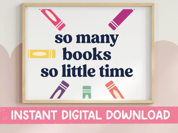 So Many Books Crayons SVG: Graphics for T-Shirt Designs