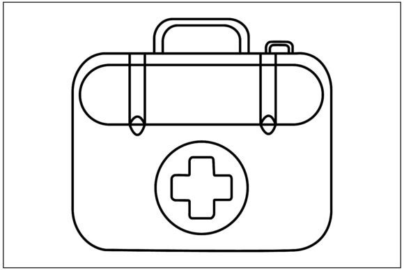 Student First Aid School Line Art Graphics