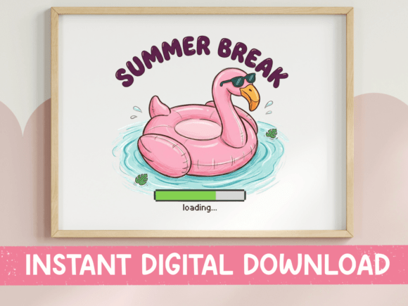 Summer Break Loading SVG: Graphics and T-Shirt Designs