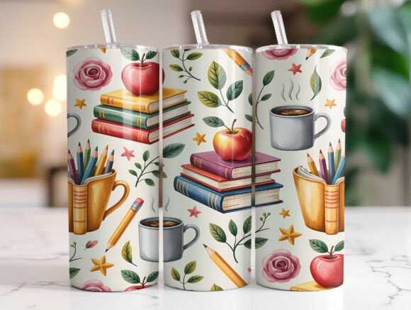 Teacher Life Aesthetic Tumbler Wrap Graphics